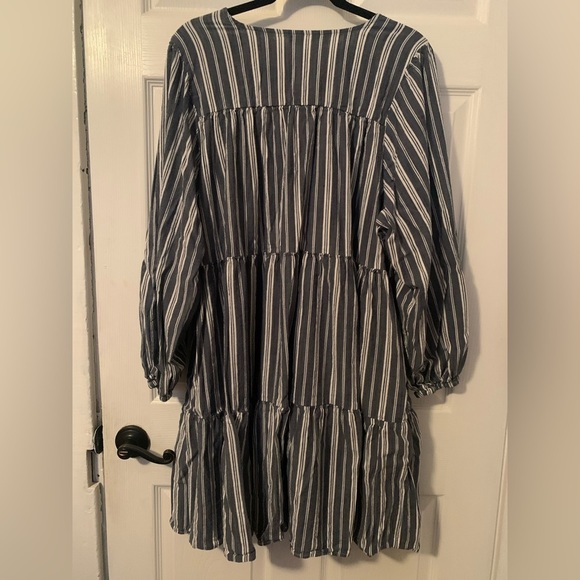 Old Navy Blue and White Striped Mini Dress - Picture 3 of 7